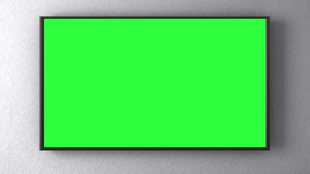 TV on the wall,  turning channels animation (two variants)