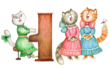 Singing lady-cats
