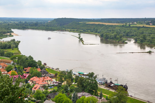 Scenery of Kazimierz Dolny at Vistula river in Poland