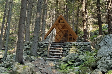 Small beautiful shelter in mountain Rila, Bulgaria