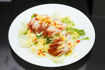 salad with eel