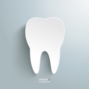 White Tooth Background