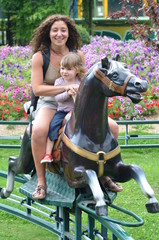 manège avec maman