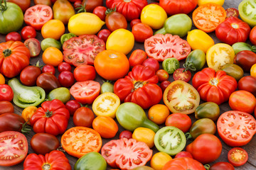 Fototapeta na wymiar colorful tomatoes