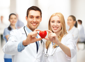 cardiologists with heart