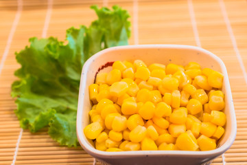corn seeds in the bowl