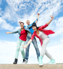 group of teenagers dancing