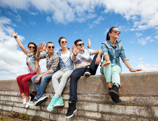 group of teenagers hanging out