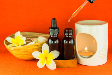 aromatherapy essential oil and the burner