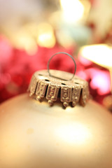 Christmas ornament in extreme close up