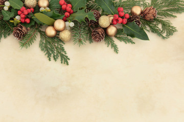 Naklejka na ściany i meble Christmas Decorative Border