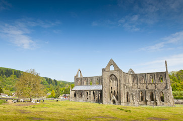 Fototapeta na wymiar Ancient Ruins, Tintern Abbey, Wales, UK