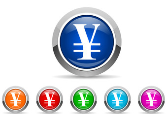 yen icon set