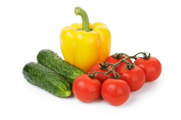 Fototapeta na wymiar fresh vegetables for salad