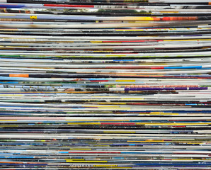 Background made of magazines