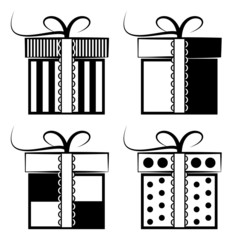 Gift Box Collection. Black and white set