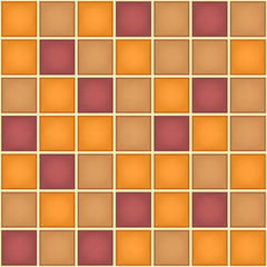 Stoffe zum Nähen Geometrical Square Pattern Orange Purple