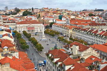 Naklejka na ściany i meble Centrum miasta Lizbona