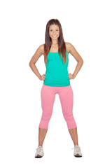 Funny girl in sportswear