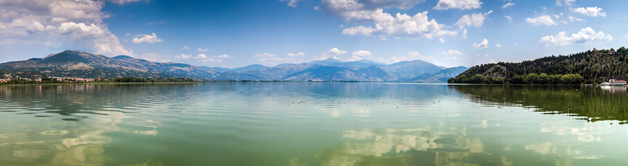Panoramic view of Kastoria lake, Greece