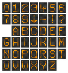 Digital alphabet & numbers