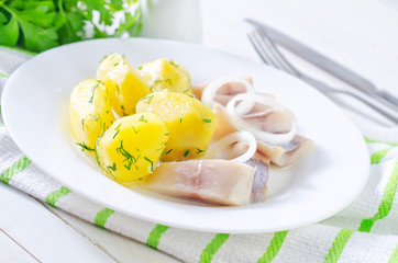 potato and herring