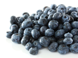 Blueberries isolated on white