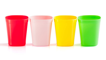 Four plastic cup