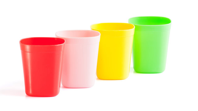 Four plastic cup
