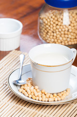 freshly brewed soybean milk