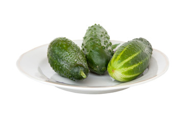 Cucumbers on a dish