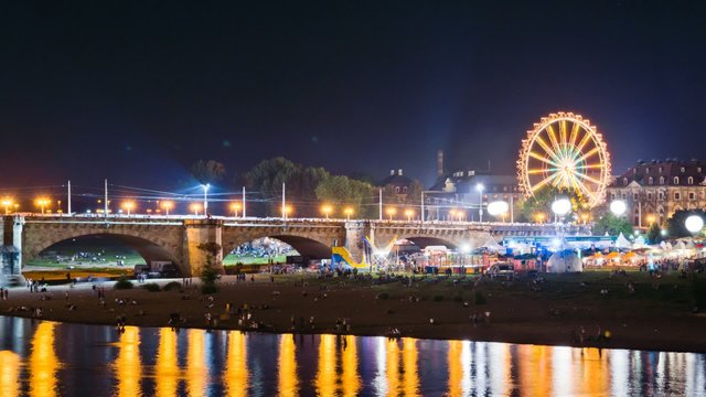 Riesenrad timelapse night