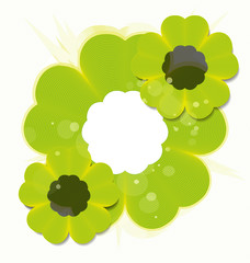 Clover leaf vector background