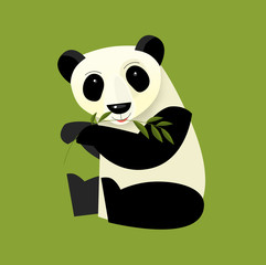 Cartoon panda - illustrator for the children