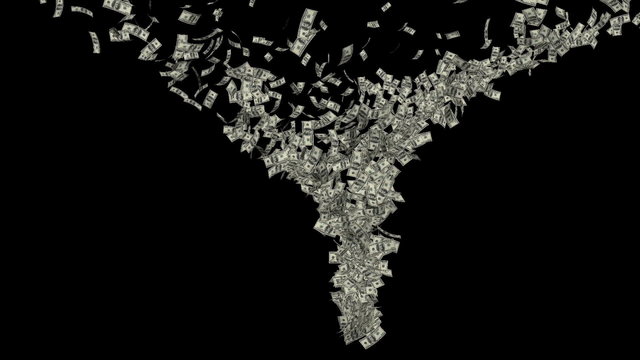 US Dollar Tornado, Luma Matte