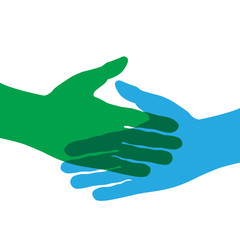 Vector logo teamwork, handshake