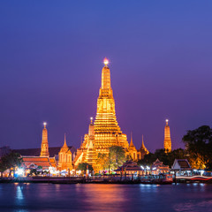 Twilight view of Wat Arun