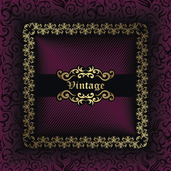 Stylish vintage frame. Seamless background. Original design