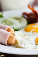 American breakfast.