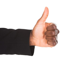 Businessman Hand Showing Thumb Up Sign