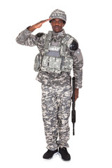 Army Soldier Saluting