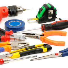 tools isolated on white background