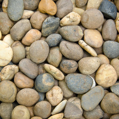 Fototapeta na wymiar Various Pebble Stones Texture Background