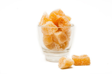 Ginger Sugar Cubes in Glass