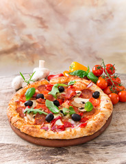 Delicious italian pizza