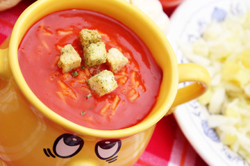 Tomatensuppe mit Reis