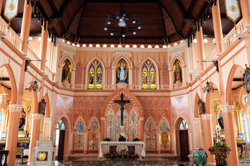 Fototapeta na wymiar Roman Catholic Church Interior