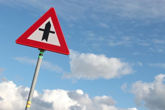 niederl&auml;ndisches Verkehrszeichen: Vorfahrt an der Kreuzung