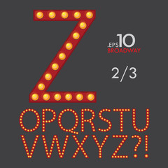 2-3 Set of Broadway Vector Alphabet O-Z Editable
