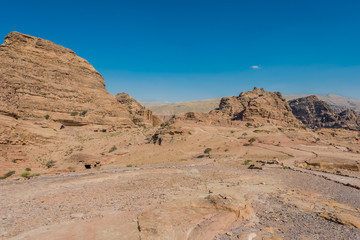 Fototapeta na wymiar The Monastery (Al Deir) in nabatean city of petra jordan